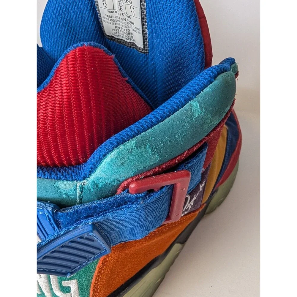Patrick Ewing Athletics Remix Shoes 33 Hi Red Blue Gold Size 12 Limited Edition